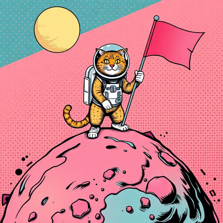 Comic ink cartoon example generated with Camelot Studio